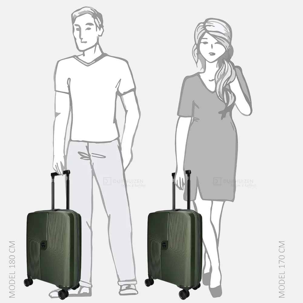 Jump Oskol handbagage koffer 55 cm expandable kaki | 022708-Groen